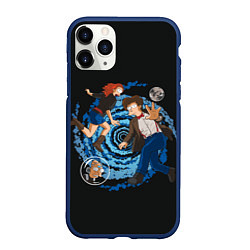 Чехол iPhone 11 Pro матовый Докторама, цвет: 3D-тёмно-синий