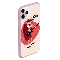 Чехол iPhone 11 Pro матовый Ангус Янг ACDC, цвет: 3D-розовый — фото 2