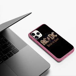Чехол iPhone 11 Pro матовый ACDC Rock or Bust, цвет: 3D-малиновый — фото 2