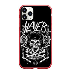 Чехол iPhone 11 Pro матовый Slayer, цвет: 3D-красный