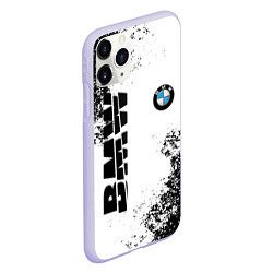 Чехол iPhone 11 Pro матовый BMW БМВ РАЗРЕЗАННОЕ ЛОГО, цвет: 3D-светло-сиреневый — фото 2