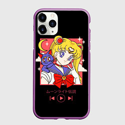 Чехол iPhone 11 Pro матовый Сейлор Мун, цвет: 3D-фиолетовый