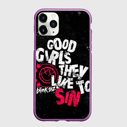 Чехол iPhone 11 Pro матовый Blink 182, Good Girl, цвет: 3D-фиолетовый