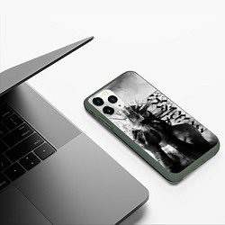 Чехол iPhone 11 Pro матовый Ghostemane, цвет: 3D-темно-зеленый — фото 2