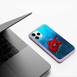 Чехол iPhone 11 Pro матовый Among Us Imposter Z, цвет: 3D-розовый — фото 2