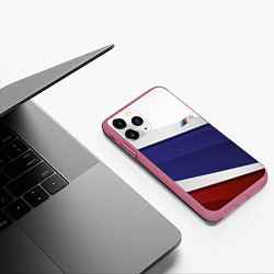 Чехол iPhone 11 Pro матовый BMW БМВ Z, цвет: 3D-малиновый — фото 2