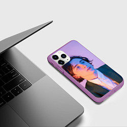 Чехол iPhone 11 Pro матовый Timothee Chalamet, цвет: 3D-фиолетовый — фото 2