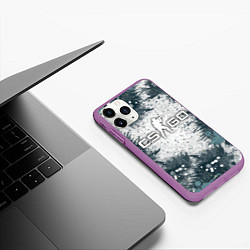 Чехол iPhone 11 Pro матовый CS GO - Контра, цвет: 3D-фиолетовый — фото 2