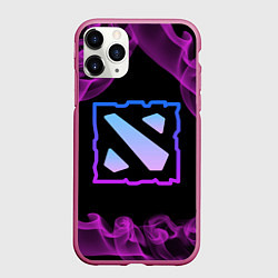 Чехол iPhone 11 Pro матовый Дота - Dota 2, цвет: 3D-малиновый