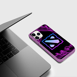 Чехол iPhone 11 Pro матовый Дота - Dota 2, цвет: 3D-фиолетовый — фото 2