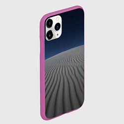 Чехол iPhone 11 Pro матовый Пустыня дюна песок ночь, цвет: 3D-фиолетовый — фото 2