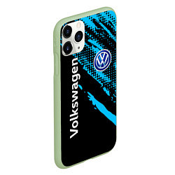 Чехол iPhone 11 Pro матовый Volkswagen Фольксваген, цвет: 3D-салатовый — фото 2