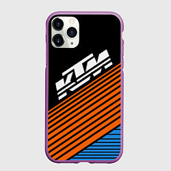 Чехол iPhone 11 Pro матовый KTM КТМ Z, цвет: 3D-фиолетовый