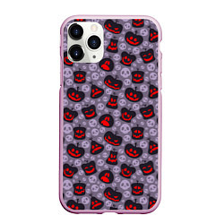 Чехол iPhone 11 Pro матовый Хэллоуин, цвет: 3D-розовый