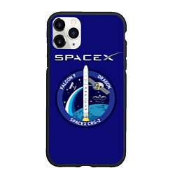 Чехол iPhone 11 Pro матовый Space X, цвет: 3D-черный