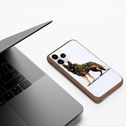 Чехол iPhone 11 Pro матовый Служебная собака К9 K9, цвет: 3D-коричневый — фото 2