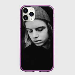 Чехол iPhone 11 Pro матовый Милый Фараон, цвет: 3D-фиолетовый