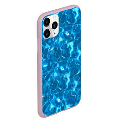 Чехол iPhone 11 Pro матовый Текстура Воды Море, цвет: 3D-розовый — фото 2