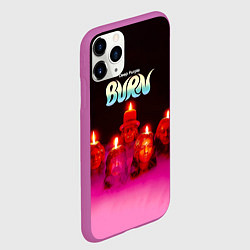 Чехол iPhone 11 Pro матовый Deep Purple - Burn, цвет: 3D-фиолетовый — фото 2