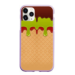 Чехол iPhone 11 Pro матовый Мороженое Ice Scream Z, цвет: 3D-сиреневый
