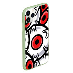 Чехол iPhone 11 Pro матовый ГЛАЗА ЗЛОДЕЯ RED EYES, цвет: 3D-салатовый — фото 2
