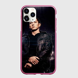 Чехол iPhone 11 Pro матовый Eminem Black, цвет: 3D-малиновый