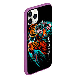 Чехол iPhone 11 Pro матовый Сон Гоку, Dragon Ball, цвет: 3D-фиолетовый — фото 2