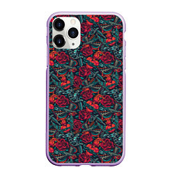 Чехол iPhone 11 Pro матовый Кольщик, цвет: 3D-сиреневый