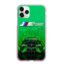 Чехол iPhone 11 Pro матовый BMW GREEN STYLE, цвет: 3D-розовый