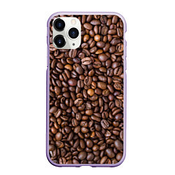 Чехол iPhone 11 Pro матовый Кофемания, цвет: 3D-светло-сиреневый