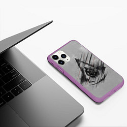 Чехол iPhone 11 Pro матовый Знак Ассасинов, цвет: 3D-фиолетовый — фото 2