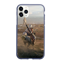 Чехол iPhone 11 Pro матовый Байек на коне, цвет: 3D-серый