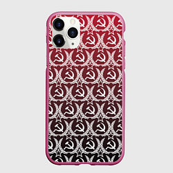 Чехол iPhone 11 Pro матовый Love СССР, цвет: 3D-малиновый
