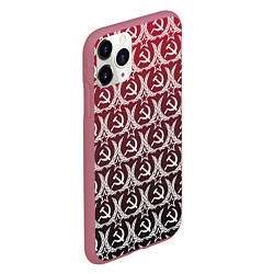 Чехол iPhone 11 Pro матовый Love СССР, цвет: 3D-малиновый — фото 2