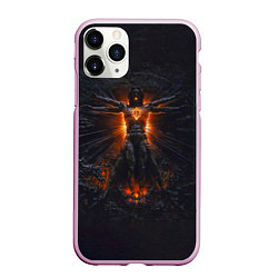 Чехол iPhone 11 Pro матовый Clayman - In Flames, цвет: 3D-розовый