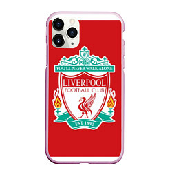 Чехол iPhone 11 Pro матовый F C LIVERPOOL, цвет: 3D-розовый