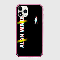 Чехол iPhone 11 Pro матовый Alan Wake Glitch, цвет: 3D-малиновый