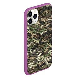 Чехол iPhone 11 Pro матовый Именной камуфляж Колян, цвет: 3D-фиолетовый — фото 2
