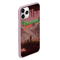 Чехол iPhone 11 Pro матовый Terraria Тэррария, цвет: 3D-розовый — фото 2