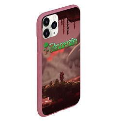 Чехол iPhone 11 Pro матовый Terraria Тэррария, цвет: 3D-малиновый — фото 2