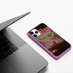 Чехол iPhone 11 Pro матовый Terraria Тэррария, цвет: 3D-фиолетовый — фото 2