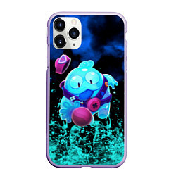 Чехол iPhone 11 Pro матовый BRAWL STARS SQUEAK: СКВИК, цвет: 3D-светло-сиреневый