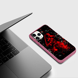 Чехол iPhone 11 Pro матовый Красный Японский Самурай Samurai, цвет: 3D-малиновый — фото 2