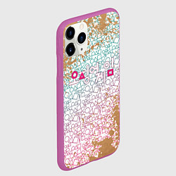 Чехол iPhone 11 Pro матовый Лого Игра в кальмара, цвет: 3D-фиолетовый — фото 2