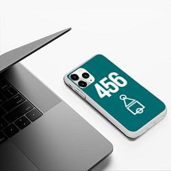 Чехол iPhone 11 Pro матовый Игра в кальмара - Squid game 456, цвет: 3D-белый — фото 2