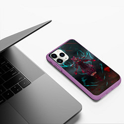Чехол iPhone 11 Pro матовый The Eye of the Storm, цвет: 3D-фиолетовый — фото 2