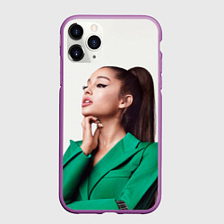 Чехол iPhone 11 Pro матовый Ариана в зелёном, цвет: 3D-фиолетовый