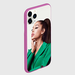 Чехол iPhone 11 Pro матовый Ариана в зелёном, цвет: 3D-фиолетовый — фото 2