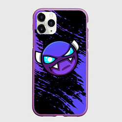 Чехол iPhone 11 Pro матовый Geometry Dash, цвет: 3D-фиолетовый