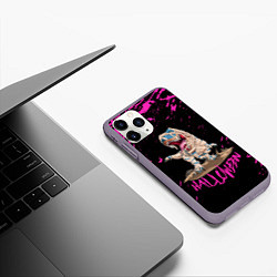 Чехол iPhone 11 Pro матовый Дино мумия на хэллоуин, цвет: 3D-серый — фото 2